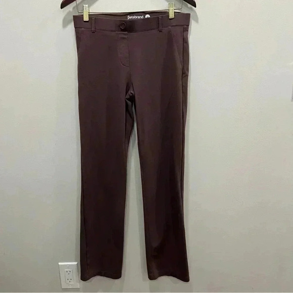 Betabrand Boot Cut Two-Pocket Dress Pant Yoga Pants in Auburn Brown M - Picture 3 of 14